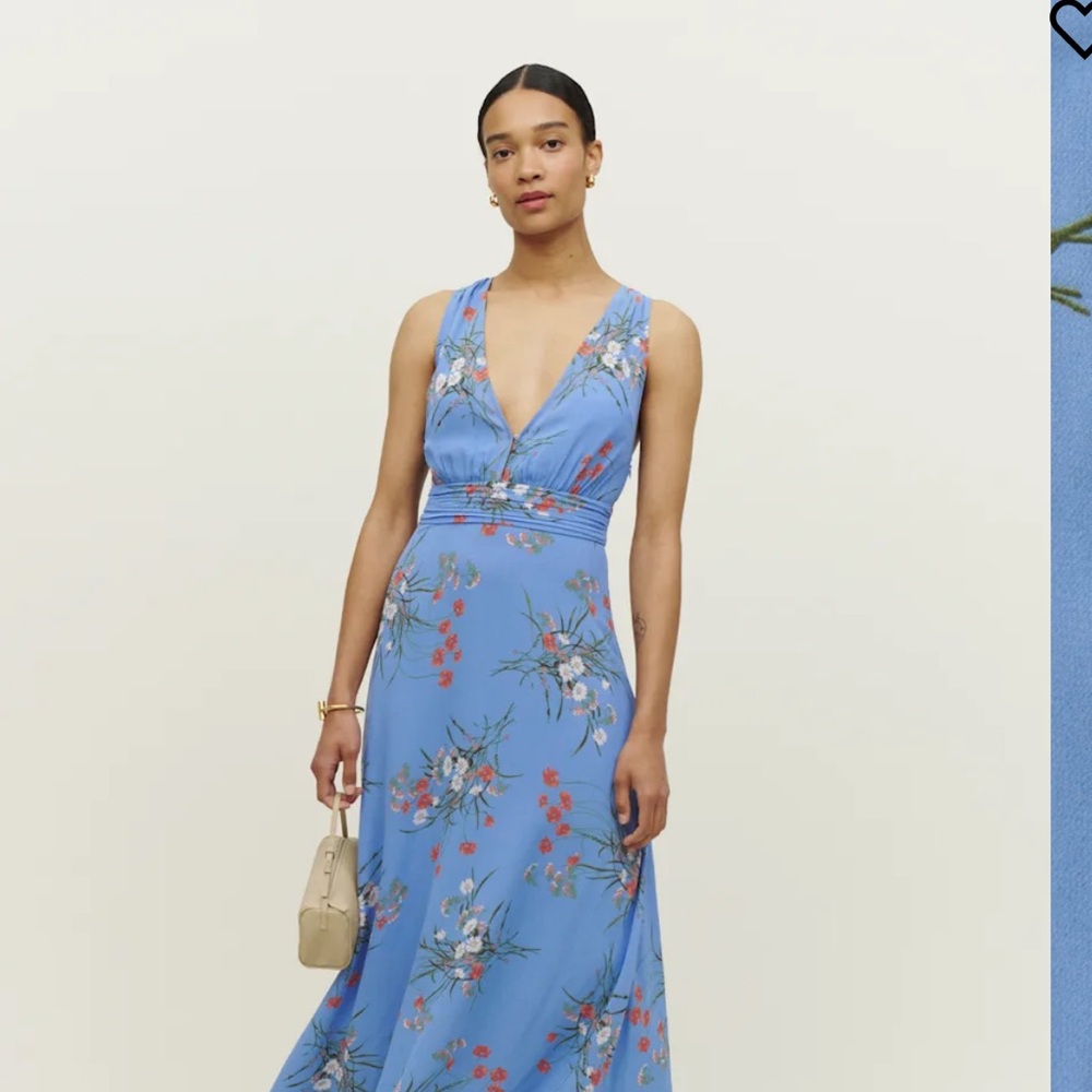 Reformation Blue Floral Maxi Dress